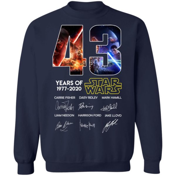 43 Years Of Star Wars 1977 2020 Signature Shirt