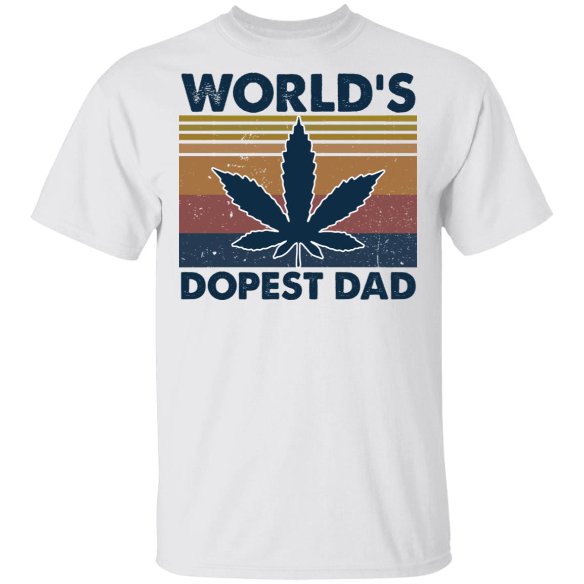 Weed World's Dopest Dad Father's Day Gift Shirt image Weed World's Dopest Dad Father's Day Gift Shirt