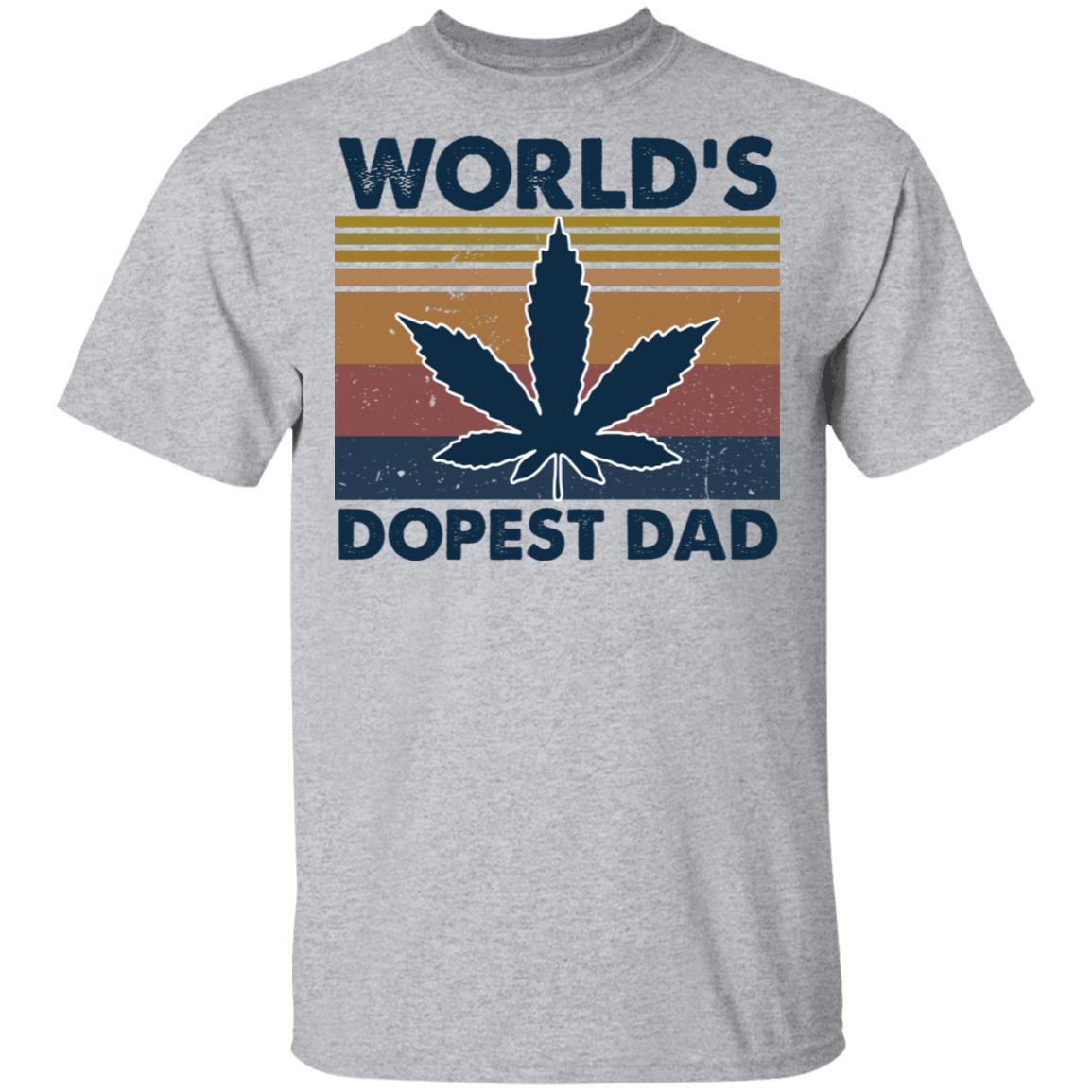 Weed World's Dopest Dad Father's Day Gift Shirt image Weed World's Dopest Dad Father's Day Gift Shirt