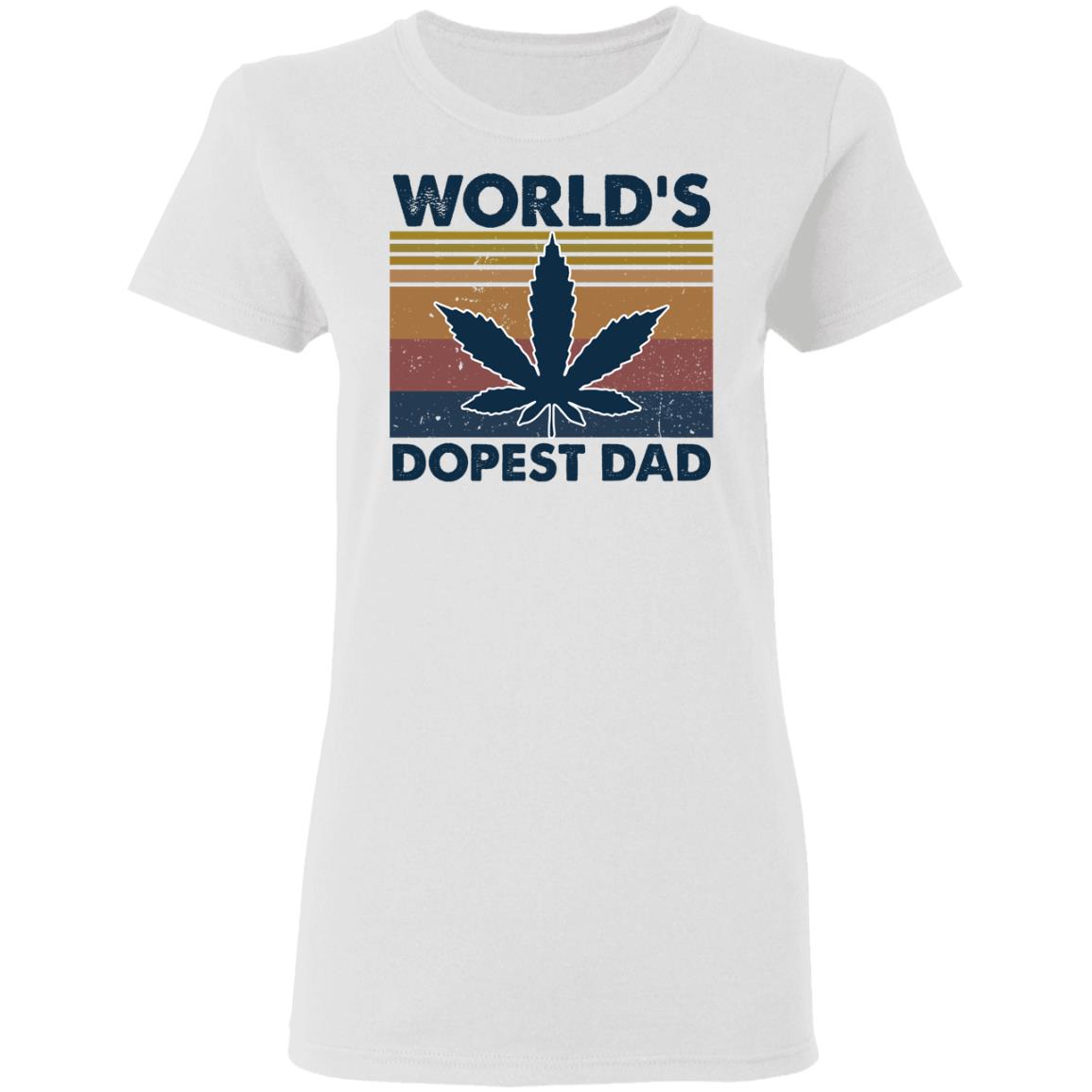 Weed World's Dopest Dad Father's Day Gift Shirt image Weed World's Dopest Dad Father's Day Gift Shirt