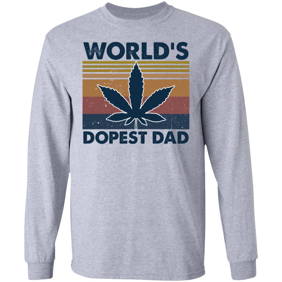Weed World's Dopest Dad Father's Day Gift Shirt image Weed World's Dopest Dad Father's Day Gift Shirt