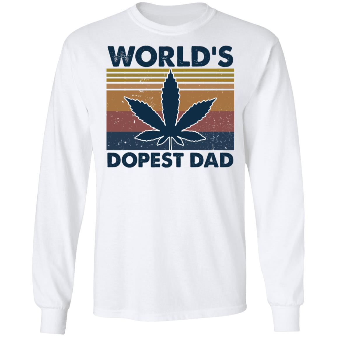 Weed World's Dopest Dad Father's Day Gift Shirt image Weed World's Dopest Dad Father's Day Gift Shirt