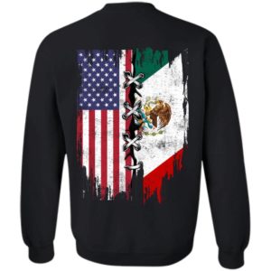 Mexican and American Flag Shirt