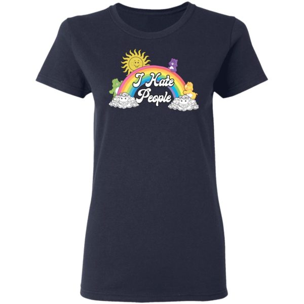 Sun and Rainbow I Hate People Shirt