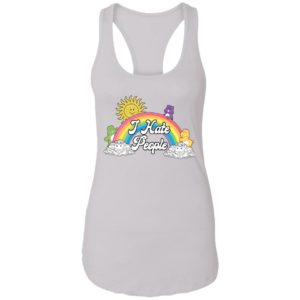 Sun and Rainbow I Hate People White Shirt image Sun and Rainbow I Hate People White Shirt