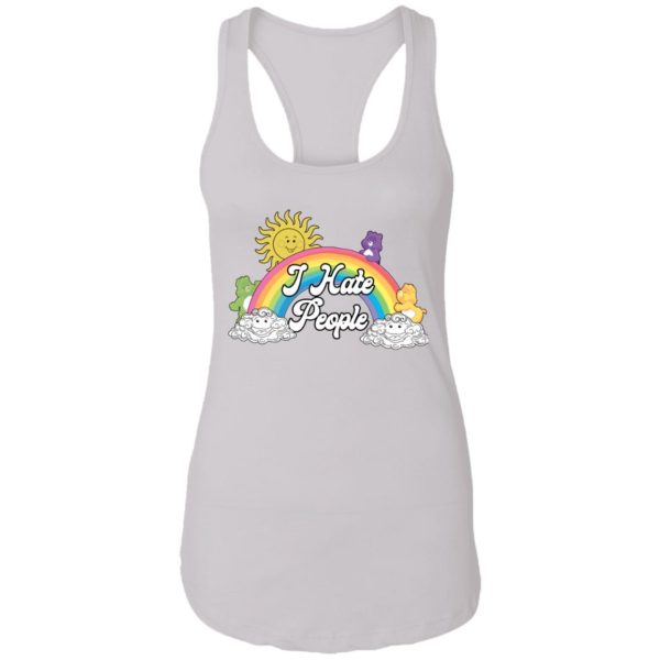 Sun and Rainbow I Hate People White Shirt