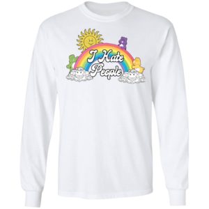 Sun and Rainbow I Hate People White Shirt image Sun and Rainbow I Hate People White Shirt