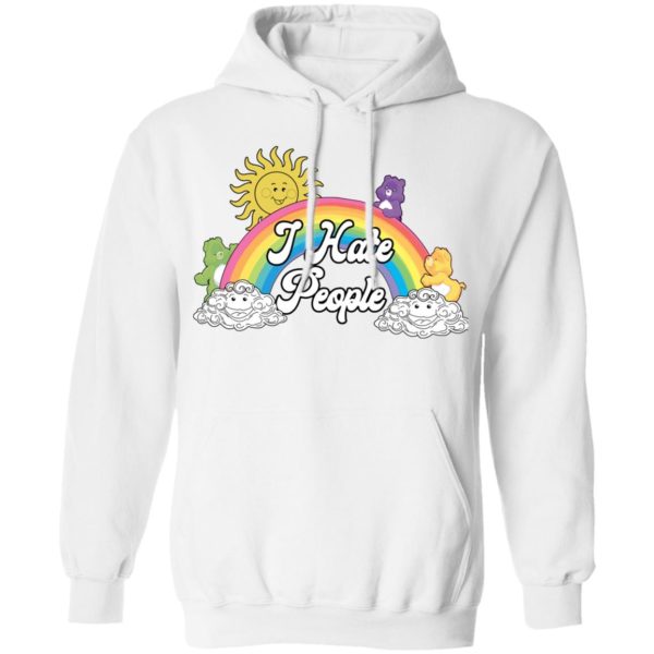 Sun and Rainbow I Hate People White Shirt