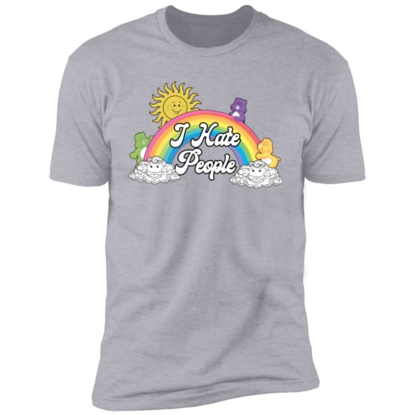 Sun and Rainbow I Hate People White Shirt