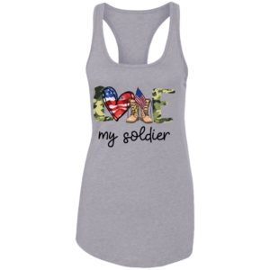 I Love My Soldier American Camo Boots Shirt