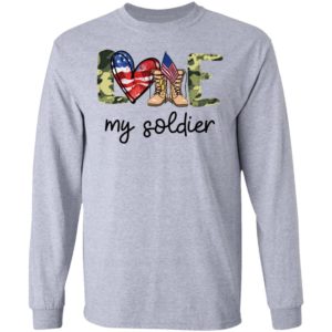 I Love My Soldier American Camo Boots Shirt