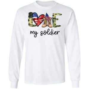 I Love My Soldier American Camo Boots Shirt