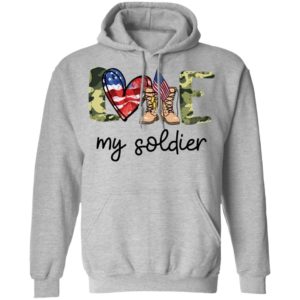 I Love My Soldier American Camo Boots Shirt