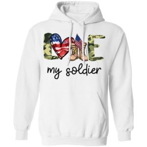 I Love My Soldier American Camo Boots Shirt