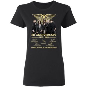 Aerosmith 50Th Anniversary 1970 2020 Thank You For The Memories Shirt