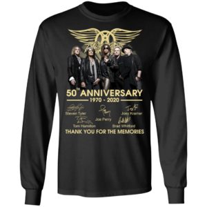 Aerosmith 50Th Anniversary 1970 2020 Thank You For The Memories Shirt