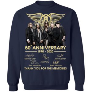Aerosmith 50Th Anniversary 1970 2020 Thank You For The Memories Shirt