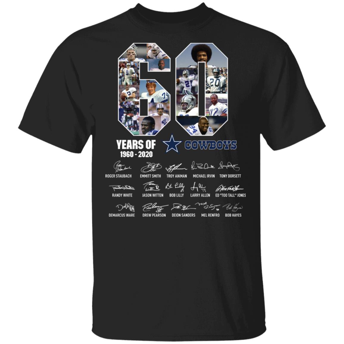60 Years Of Cowboys 1960 2020 Thank You For The Memories Shirt image 60 Years Of Cowboys 1960 2020 Thank You For The Memories Shirt