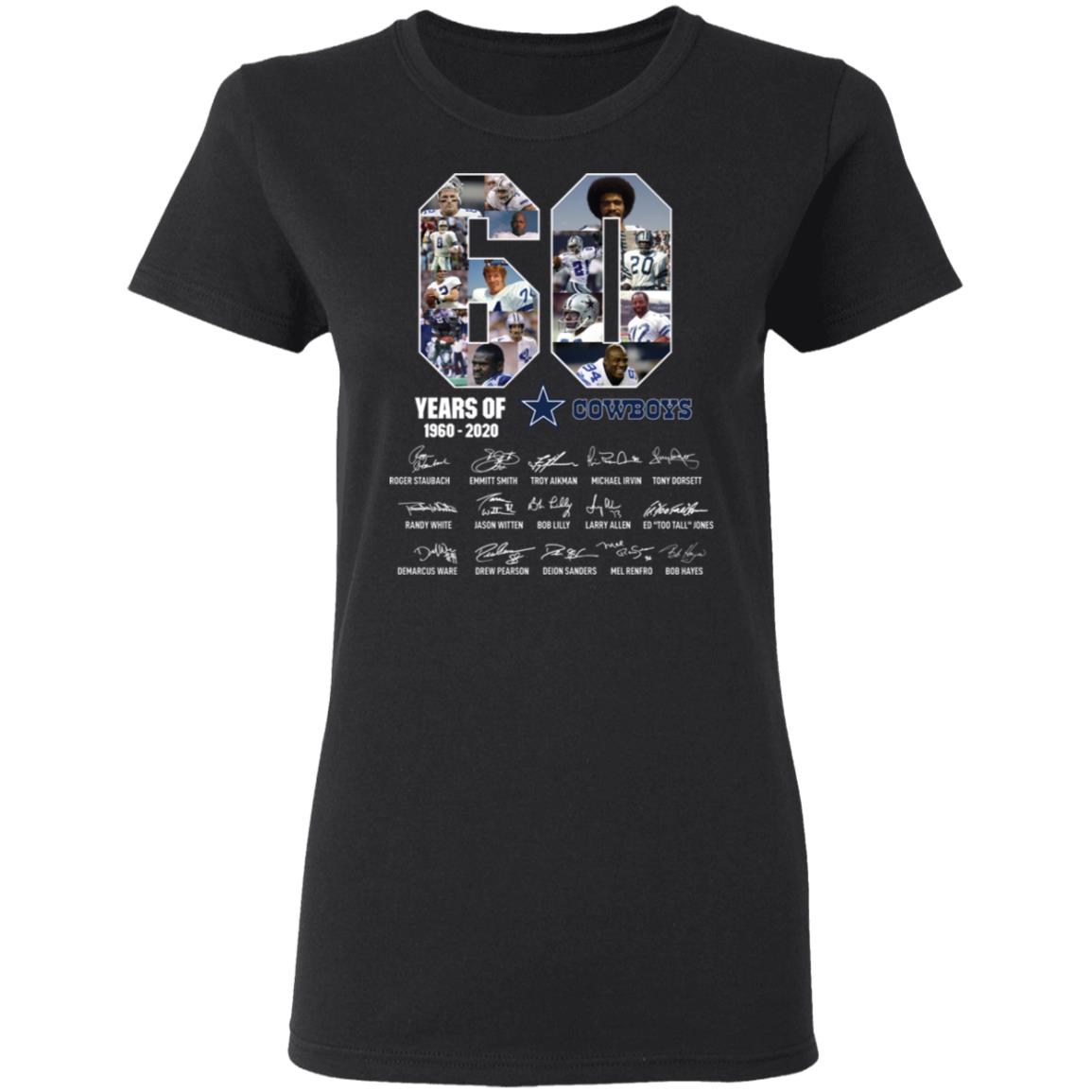 60 Years Of Cowboys 1960 2020 Thank You For The Memories Shirt image 60 Years Of Cowboys 1960 2020 Thank You For The Memories Shirt