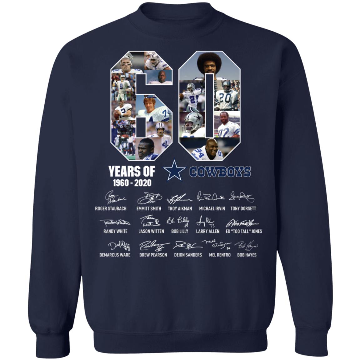 60 Years Of Cowboys 1960 2020 Thank You For The Memories Shirt image 60 Years Of Cowboys 1960 2020 Thank You For The Memories Shirt