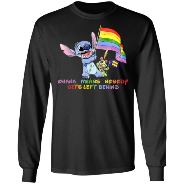 Stitch LGBT Ohana Means Nobody Gets Left Behind Shirt