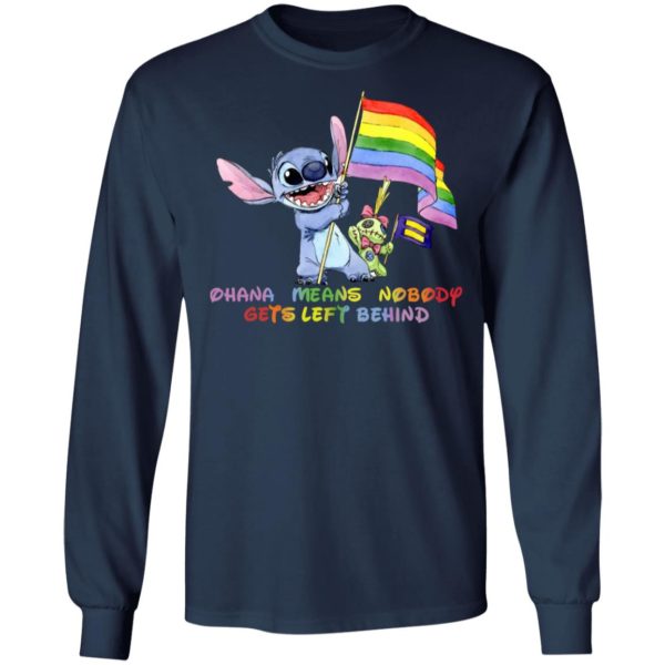 Stitch LGBT Ohana Means Nobody Gets Left Behind Shirt