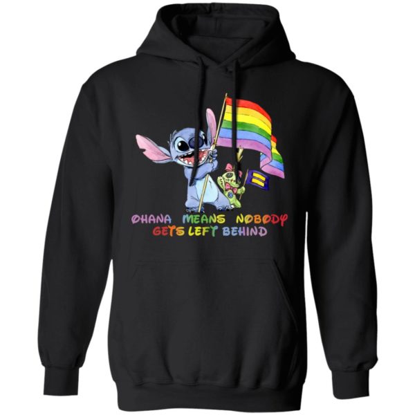 Stitch LGBT Ohana Means Nobody Gets Left Behind Shirt