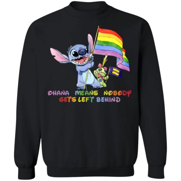 Stitch LGBT Ohana Means Nobody Gets Left Behind Shirt