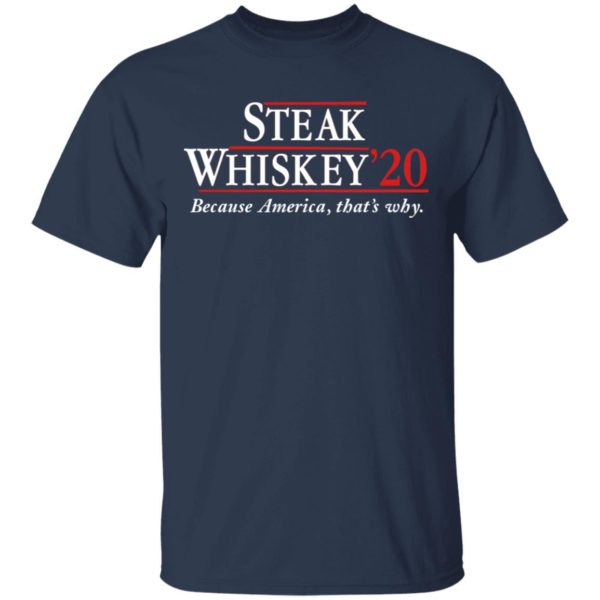 Steak Whiskey’20 Because America, That’s Why Shirt