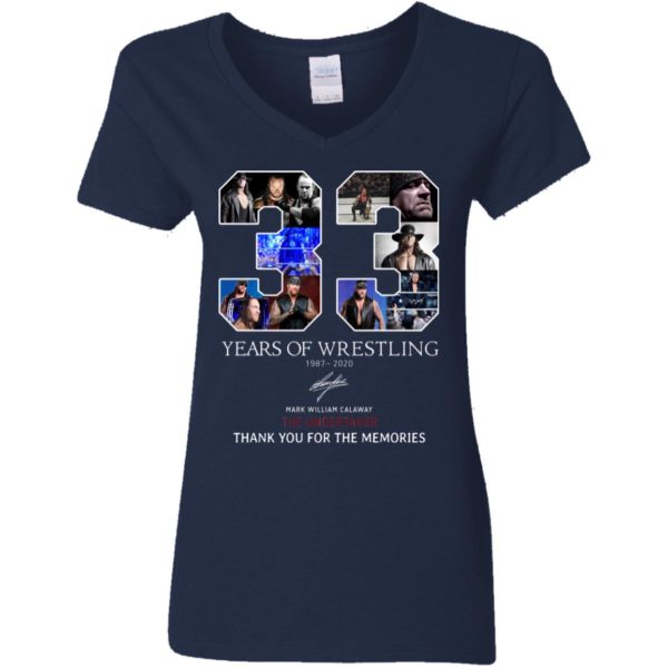 33 Years Of Wrestling The Undertaker Signature Shirt