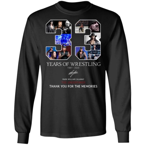 33 Years Of Wrestling The Undertaker Signature Shirt