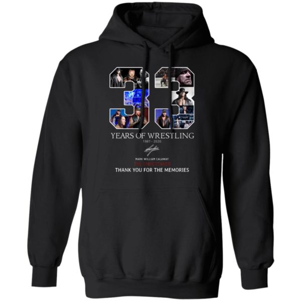 33 Years Of Wrestling The Undertaker Signature Shirt