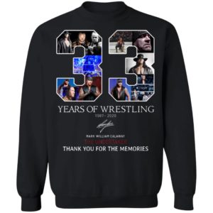 33 Years Of Wrestling The Undertaker Signature Shirt
