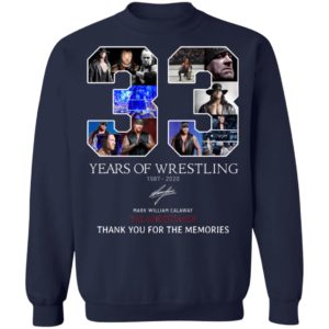 33 Years Of Wrestling The Undertaker Signature Shirt