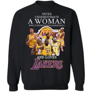Never Underestimate A Woman Who Understands Baseball And Loves Lakers Shirt