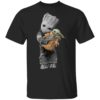 Baby Groot Hug Baby Yoda Cute Shirt