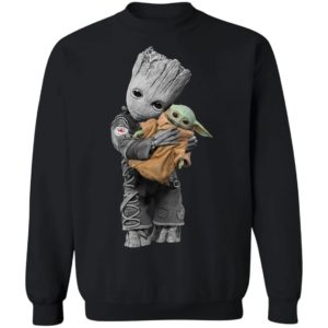 Baby Groot Hug Baby Yoda Cute Shirt