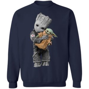 Baby Groot Hug Baby Yoda Cute Shirt