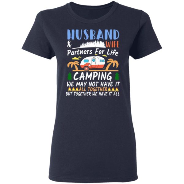 Husband & Wife Camping Partners For Life Shirt