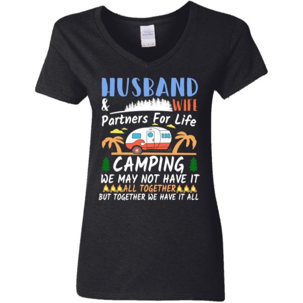 Husband & Wife Camping Partners For Life Shirt