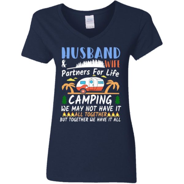 Husband & Wife Camping Partners For Life Shirt