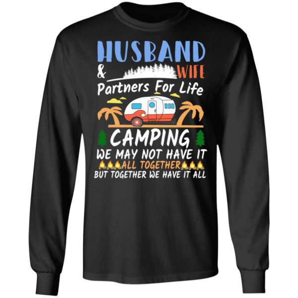 Husband & Wife Camping Partners For Life Shirt