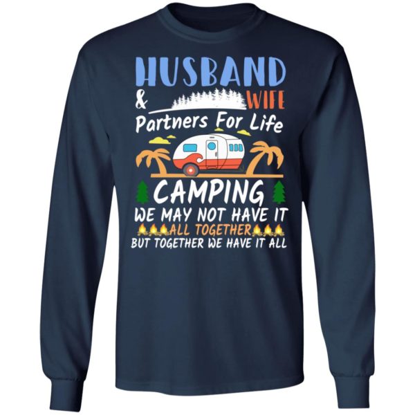 Husband & Wife Camping Partners For Life Shirt