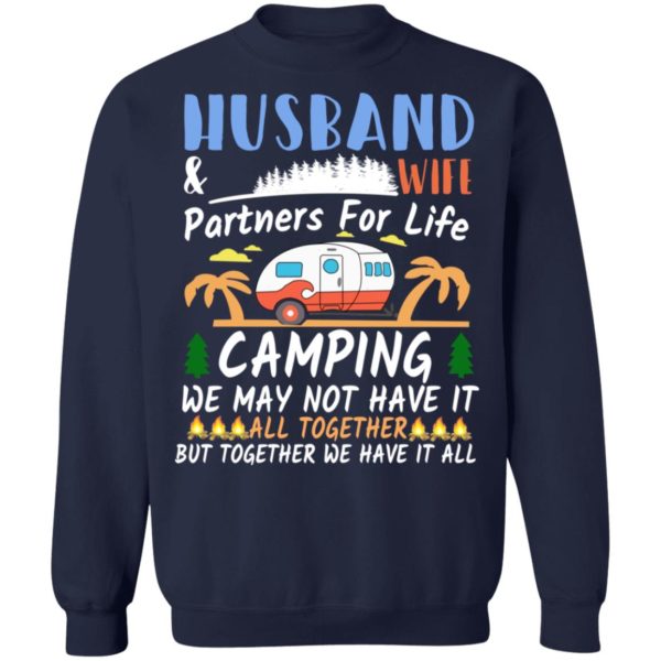 Husband & Wife Camping Partners For Life Shirt