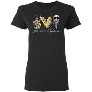Peace Love Nightmare Jack Skellington Shirt image Peace Love Nightmare Jack Skellington Shirt