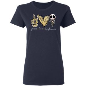 Peace Love Nightmare Jack Skellington Shirt image Peace Love Nightmare Jack Skellington Shirt