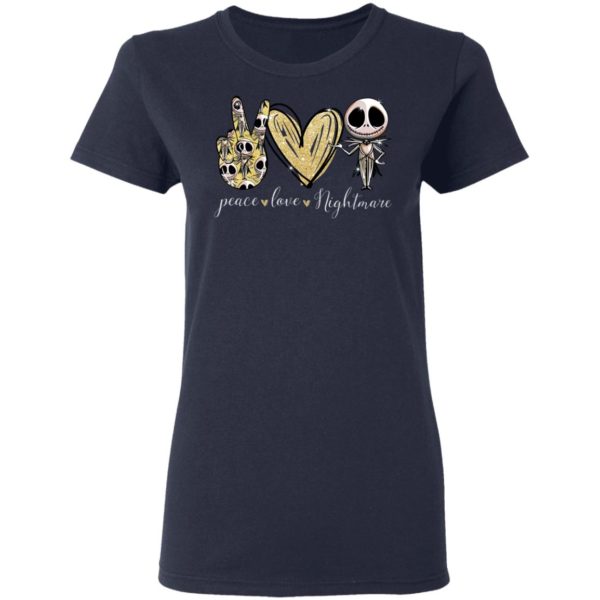 Peace Love Nightmare Jack Skellington Shirt