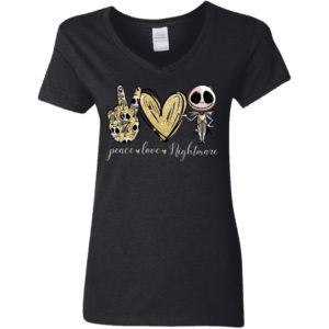 Peace Love Nightmare Jack Skellington Shirt image Peace Love Nightmare Jack Skellington Shirt