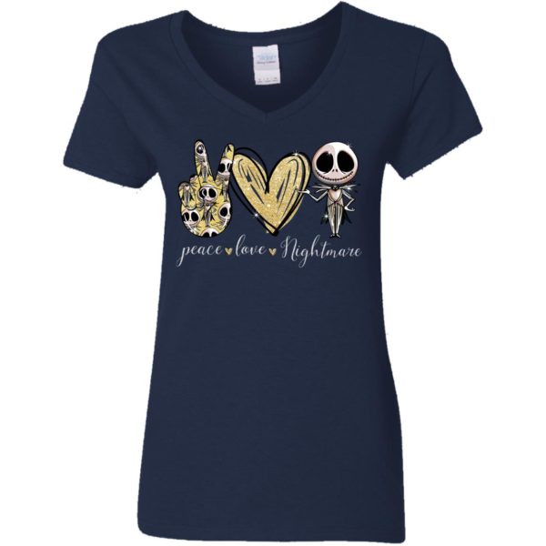 Peace Love Nightmare Jack Skellington Shirt