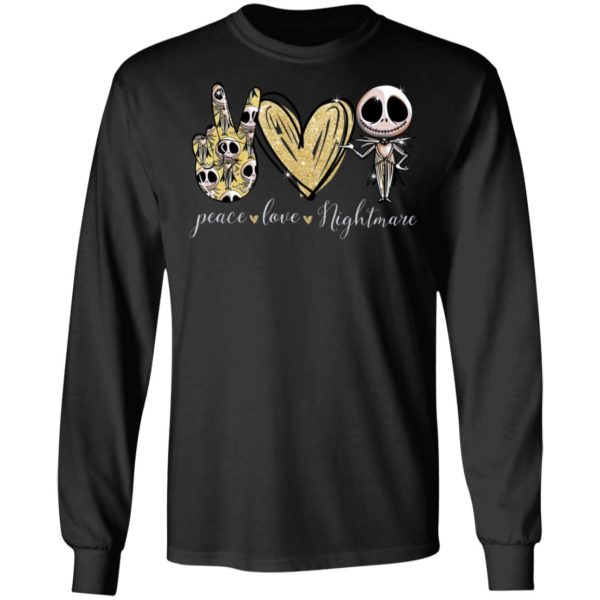 Peace Love Nightmare Jack Skellington Shirt